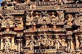 The great Chola temples of Tamil Nadu - The Brihadishwara Temple of Thanjavur. Decorations of the Subrahmanya Shrine in the northwest corner of the temple courtyard. 